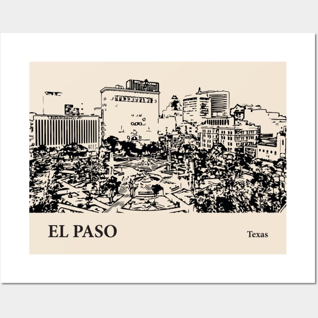 El Paso - Texas Wall Art by Lakeric